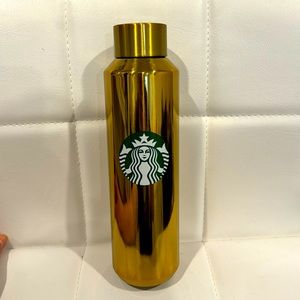 Gently used 20oz stainless steel gold water bottle Starbucks x disney